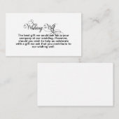 Einfaches Hochzeitswünschen gut Begleitkarte (Vorne/Hinten)