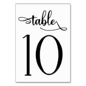 Einfaches Hochzeitszeichen 3.5x5 Tischnummer | Tab (Vorderseite)