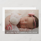 Einfaches Holiday Foto Frohe Weihnachten (Vorne/Hinten)