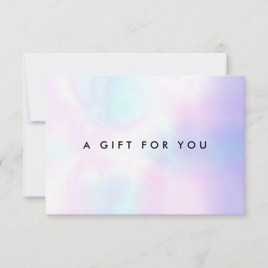 Einfaches Holografisches Geschenkzertifikat (Vorderseite)