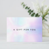 Einfaches Holografisches Geschenkzertifikat (Stehend Vorderseite)