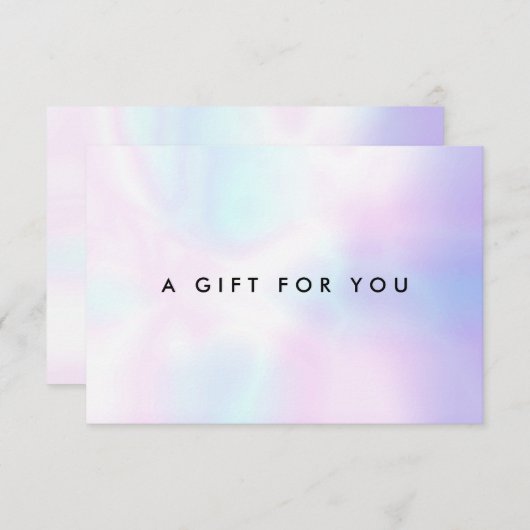 Einfaches Holografisches Geschenkzertifikat (Vorne/Hinten)