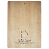 Einfaches Holzgelände Real Anwesen Agent Klemmbrett (Rückseite)