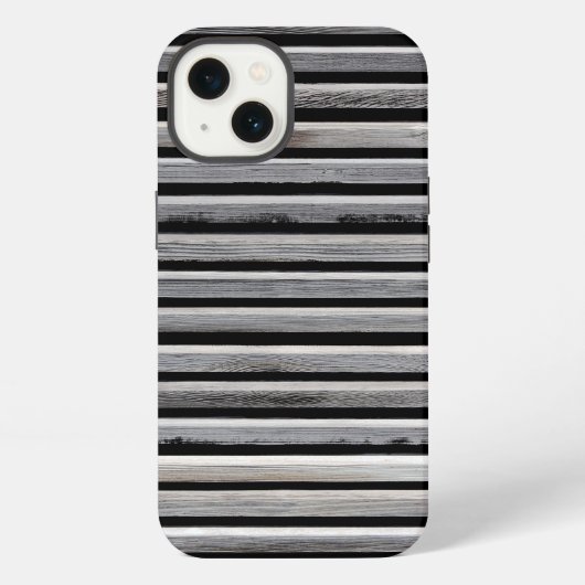 Einfaches Holzstreifenmuster iPhone Hülle (Rückseite)