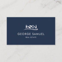 Einfaches Home-Logo Navyblau Makler, Immobilien