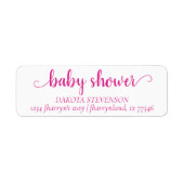 Einfaches Hot Pink-Skript | Magent Showadresse (Vorne)