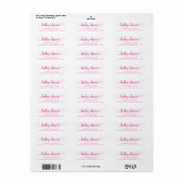 Einfaches Hot Pink-Skript | Magent Showadresse (Vorne)