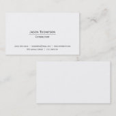 Einfaches hübsches berufliches Schwarzweiss Visitenkarte (Vorne/Hinten)