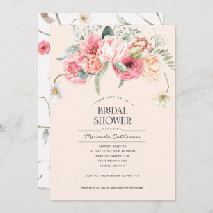 Einfaches hübsches böhmisches Shabby Chic mit Blum Einladung