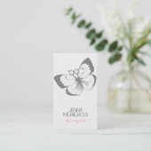 einfaches hübsches des eleganten visitenkarte (Stehend Vorderseite)