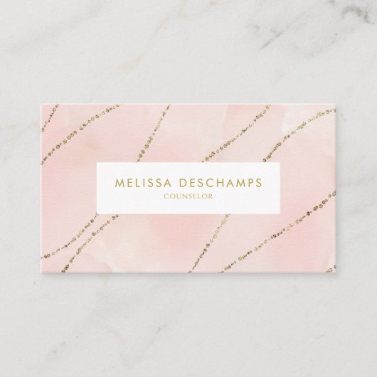 Einfaches hübsches erröten visitenkarte (Vorderseite)