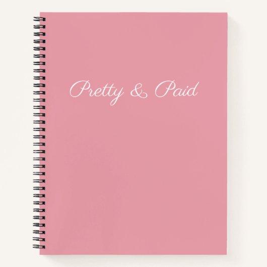 Einfaches Hübsches und bezahltes Notebook Notizblock (Vorderseite)