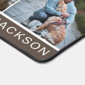 Einfaches Hund-Vater für vier Fotomaterialien Schreibtischunterlage (Ecke)