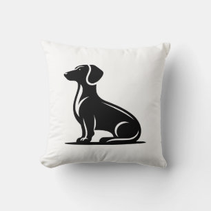 Einfaches Hundemotiv Jagdhund-Silhouette Kopie Kissen