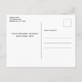 Einfaches HundeWedding-Foto Save the Date Ankündigungspostkarte (Rückseite)