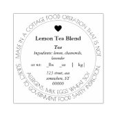 Einfaches Hütte-Recht Briefmarke von Lebensmittelk Gummistempel (Prägung)