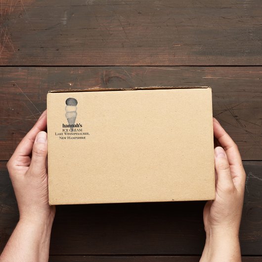 Einfaches Ice Creme Cone Business Permastempel