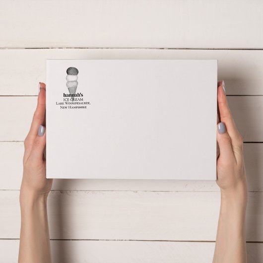 Einfaches Ice Creme Cone Business Permastempel