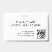 Einfaches Identifikations-Logo Foto Mitarbeiter Ausweis (Rückseite)