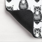 Einfaches Illustriertes Owl-Muster Mousepad (Ecke)