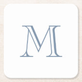 Einfaches Immergrün-Monogramm Rechteckiger Pappuntersetzer (Vorderseite)