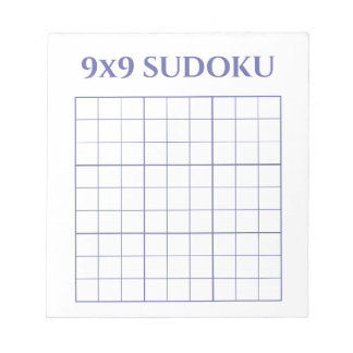 Einfaches Immergrün und Weiß 9x9 Sudoku-Vorlage Notizblock