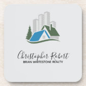 Einfaches Immobilien Getränkeuntersetzer (Vorderseite)