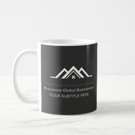 Einfaches Immobilienmakler-Geschäft Kaffeetasse (Links)