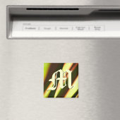 Einfaches, individuell anpassbares Monogramm-Anfan Magnet (In Situ (Geschirrspüler))