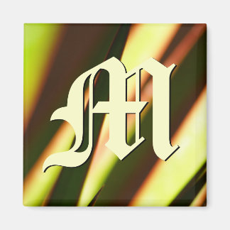 Einfaches, individuell anpassbares Monogramm-Anfan Magnet