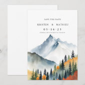 Einfaches, individuelles Gebirge Save The Date (Vorne/Hinten)