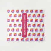 einfaches individuelles Instagram-Backdrop mit Fir Wandteppich (Vorderseite (Horizontal))
