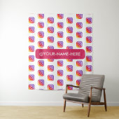 einfaches individuelles Instagram-Backdrop mit Fir Wandteppich (Beispiel)