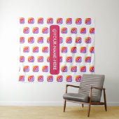 einfaches individuelles Instagram-Backdrop mit Fir Wandteppich (Beispiel (Horizontal))