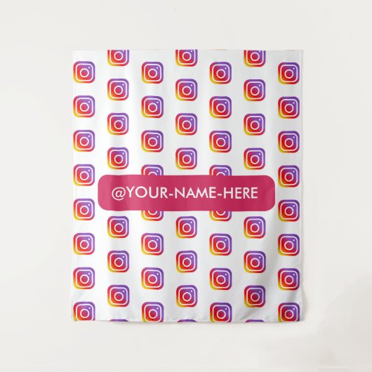 einfaches individuelles Instagram-Backdrop mit Fir Wandteppich (Vorderseite)