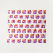 einfaches individuelles Instagram-Logo-Hintergrund Wandteppich (Vorderseite (Horizontal))