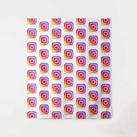 einfaches individuelles Instagram-Logo-Hintergrund Wandteppich (Vorderseite)
