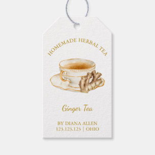 Einfaches Ingwerwurzel-Tee-Hängeschild Geschenkanhänger