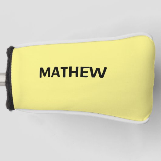 einfaches initialbuchstabe monogramm fügen sie ihr golf headcover (Vorderseite)