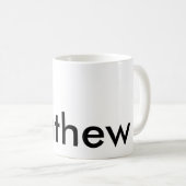 einfaches initialbuchstabe monogramm fügen sie ihr kaffeetasse (VorderseiteRechts)