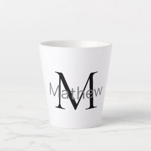 einfaches initialbuchstabe monogramm fügen sie ihr milchtasse