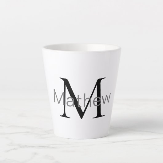 einfaches initialbuchstabe monogramm fügen sie ihr milchtasse (Vorderseite)