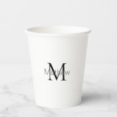 einfaches initialbuchstabe monogramm fügen sie ihr pappbecher (Vorderseite)