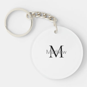 einfaches initialbuchstabe monogramm fügen sie ihr schlüsselanhänger