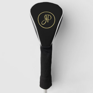 Einfaches Initialschreiben für das Schwarze Gold M Golf Headcover