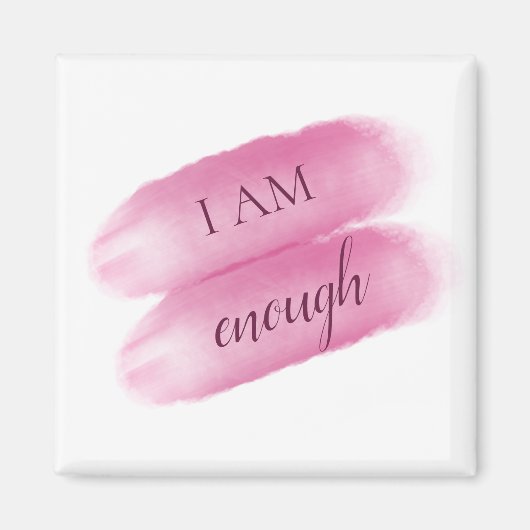 Einfaches Inspirierend Zitat - ich bin genug Bejah Magnet (Vorne)