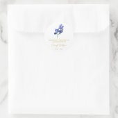 Einfaches Iris-Erinnerungssamenpäckchen Runder Aufkleber (Tasche)