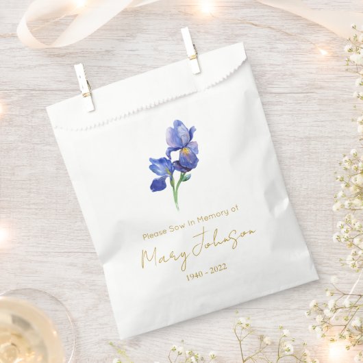 Einfaches Iris-Samenpaket Begräbnis Geschenktütchen (Ausgeschnitten)