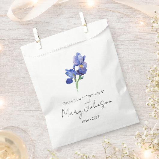 Einfaches Iris-Samenpaket Begräbnis Geschenktütchen (Ausgeschnitten)