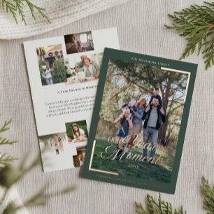 Einfaches Jahr in Moments Foto Weihnachten Folien Feiertagskarte